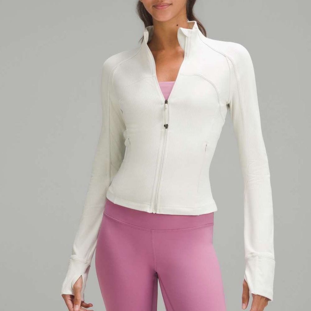 Lululemon cropped define ribbed jacket- bone